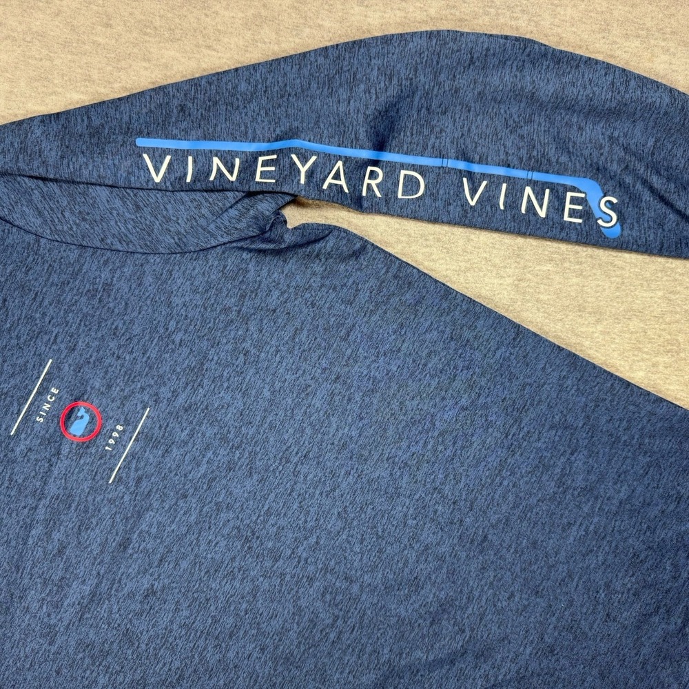 VINEYARD VINES  Performance Men's USA Hockey Long Sleeve Blue Shirt Size XL - Picture 2 of 7